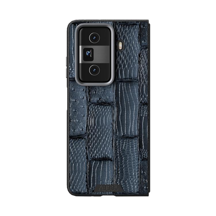 For Honor Magic Vs3 ABEEL Beast Pattern 6D Micro-Embossed MagSafe Genuine Leather Phone Case
