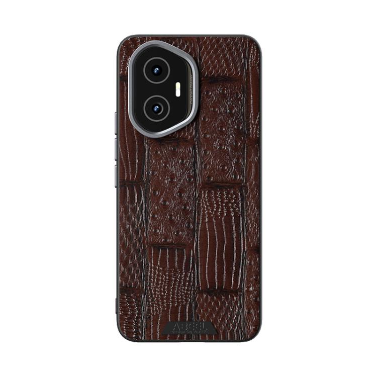 For Honor 300 ABEEL Beast Pattern 6D Micro-Embossed MagSafe Genuine Leather Phone Case