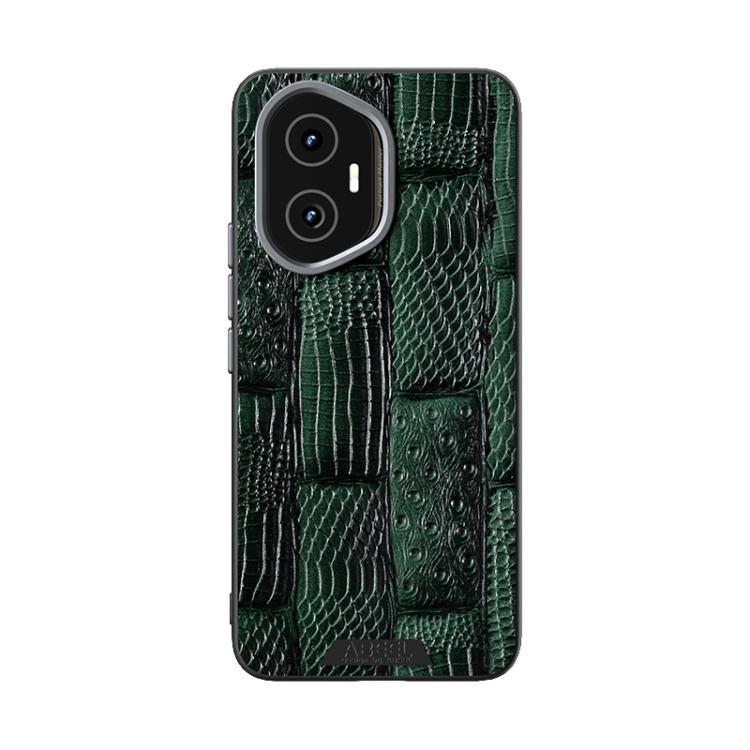 For Honor 300 ABEEL Beast Pattern 6D Micro-Embossed MagSafe Genuine Leather Phone Case