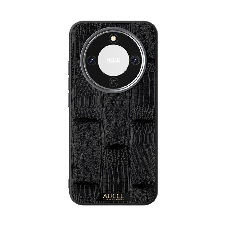 For Honor X70 5G ABEEL Beast Pattern 6D Micro-Embossed MagSafe Genuine Leather Phone Case