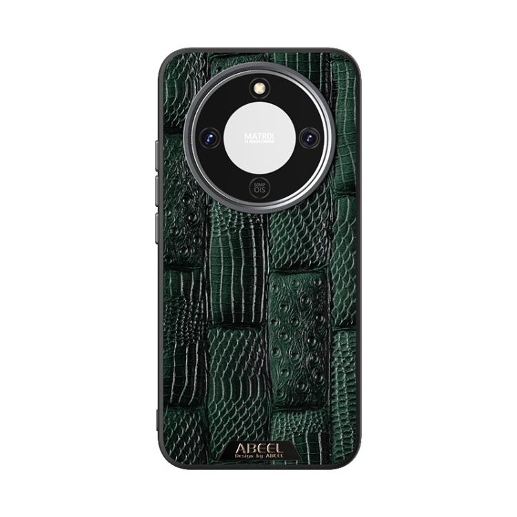 For Honor X70 5G ABEEL Beast Pattern 6D Micro-Embossed MagSafe Genuine Leather Phone Case