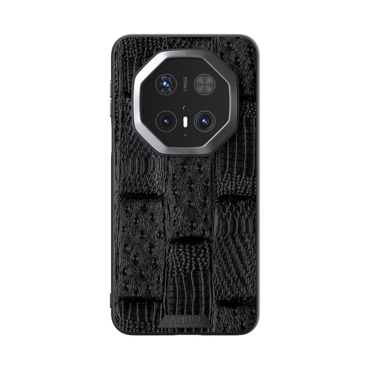 For Huawei Mate 70 RS Ultimate ABEEL Beast Pattern 6D Micro-Embossed Genuine Leather Phone Case