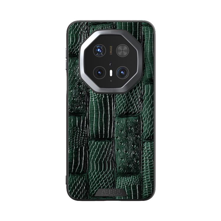 For Huawei Mate 70 RS Ultimate ABEEL Beast Pattern 6D Micro-Embossed Genuine Leather Phone Case