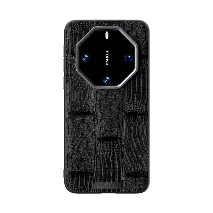 For Huawei Mate 60 RS Ultimate ABEEL Beast Pattern 6D Micro-Embossed Genuine Leather Phone Case
