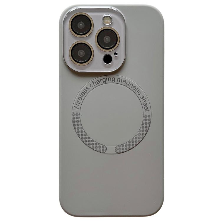 For iPhone 13 Pro Small Window Acrylic Glass Lens MagSafe Silicone Phone Case