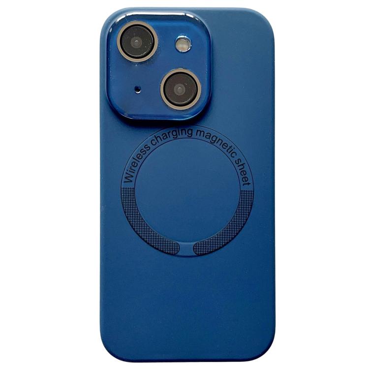 For iPhone 13 Small Window Acrylic Glass Lens MagSafe Silicone Phone Case