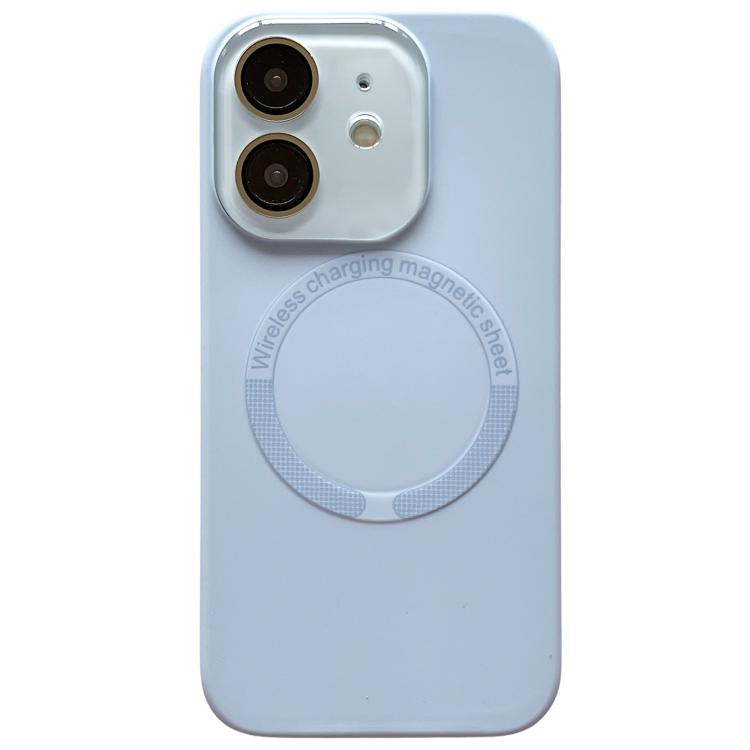 For iPhone 12 Small Window Acrylic Glass Lens MagSafe Silicone Phone Case