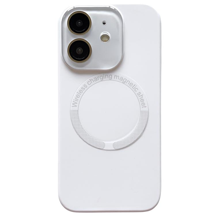 For iPhone 12 Small Window Acrylic Glass Lens MagSafe Silicone Phone Case