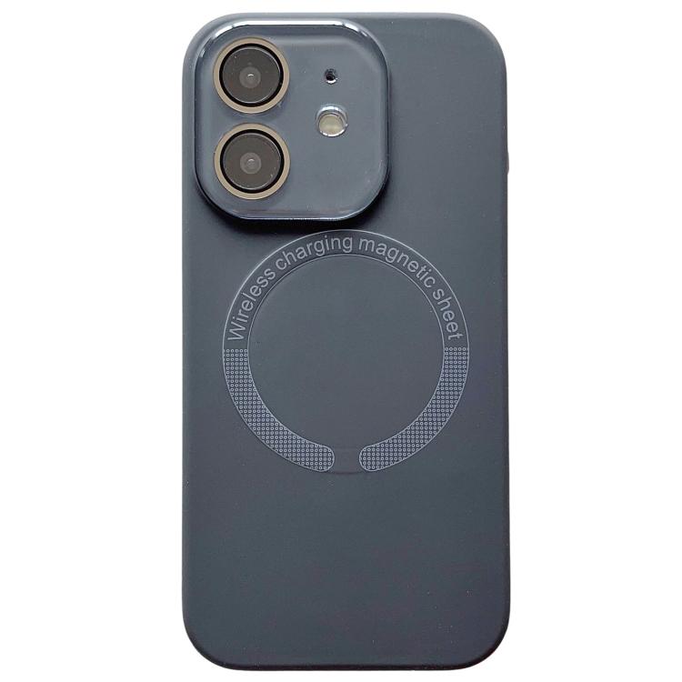 For iPhone 12 Small Window Acrylic Glass Lens MagSafe Silicone Phone Case