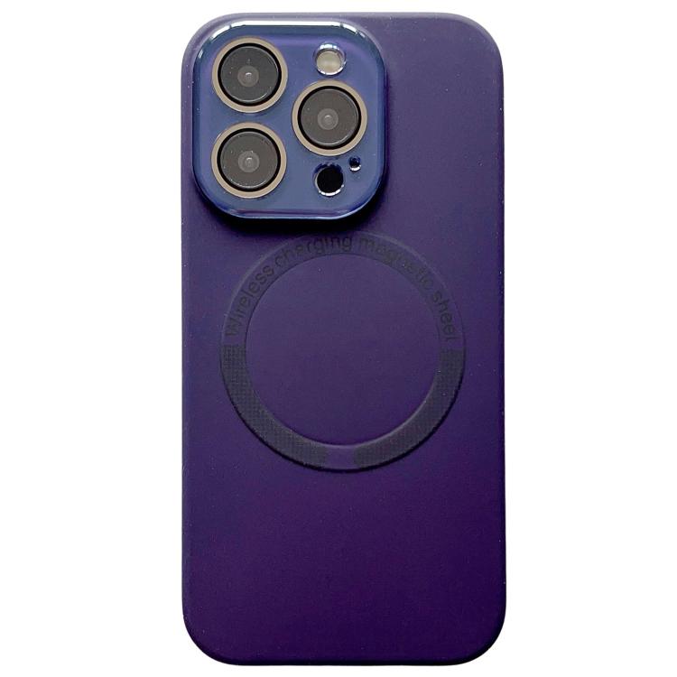 For iPhone 12 Pro Max Small Window Acrylic Glass Lens MagSafe Silicone Phone Case