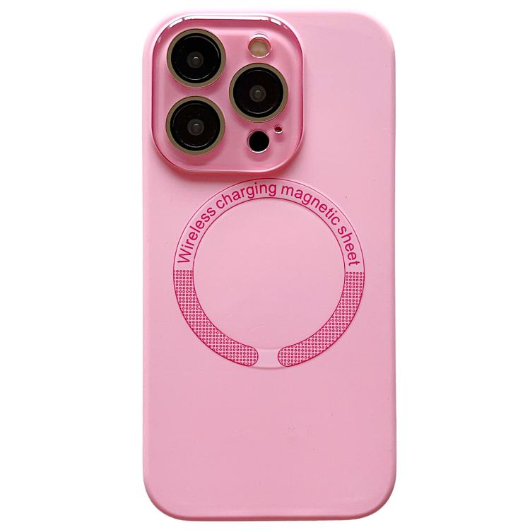 For iPhone 12 Pro Small Window Acrylic Glass Lens MagSafe Silicone Phone Case