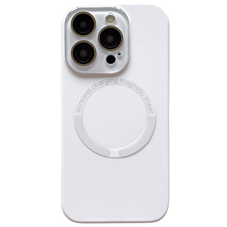 For iPhone 12 Pro Small Window Acrylic Glass Lens MagSafe Silicone Phone Case