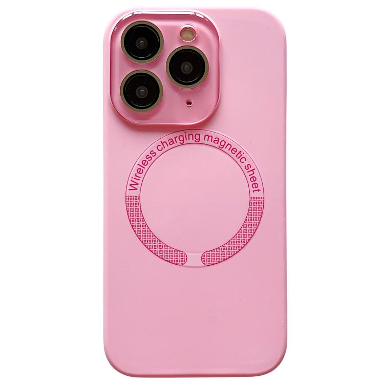For iPhone 11 Pro Small Window Acrylic Glass Lens MagSafe Silicone Phone Case