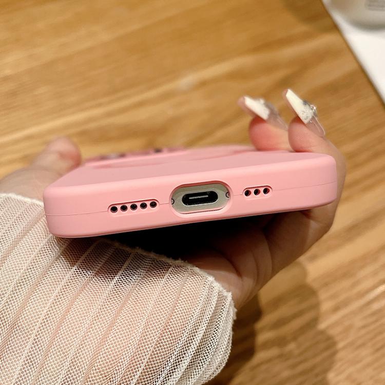 For iPhone 16 Pro Max Small Window Acrylic Glass Lens MagSafe Silicone Phone Case