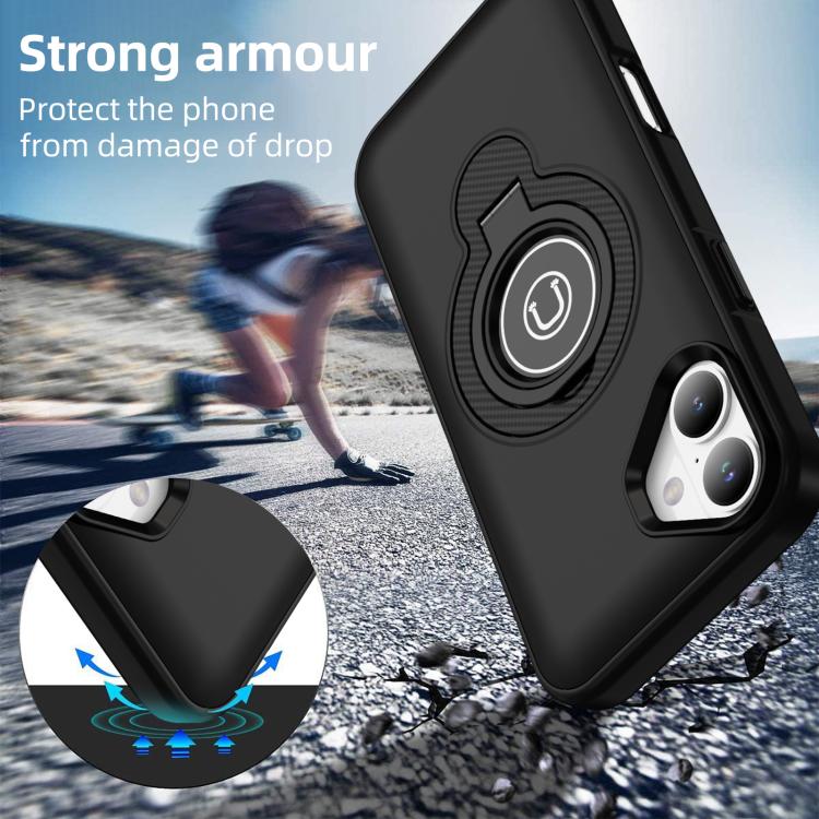 For iPhone 16 Ring Holder Magnetic Phone Case