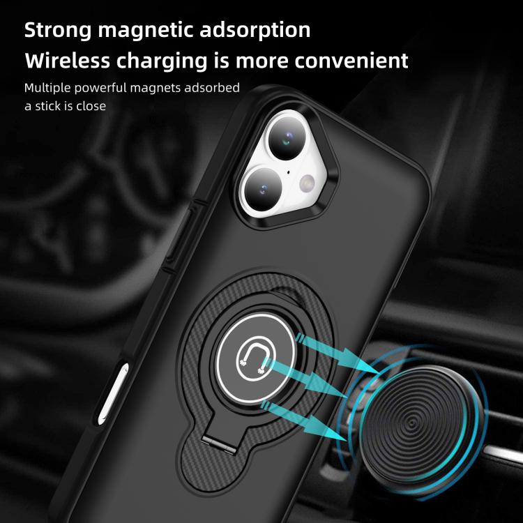 For iPhone 16 Ring Holder Magnetic Phone Case