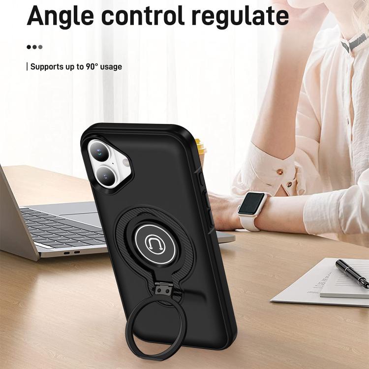 For iPhone 16 Plus Ring Holder Magnetic Phone Case