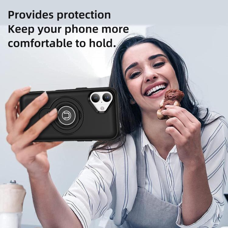 For iPhone 16 Plus Ring Holder Magnetic Phone Case