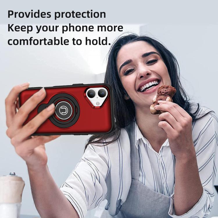 For iPhone 16 Plus Ring Holder Magnetic Phone Case