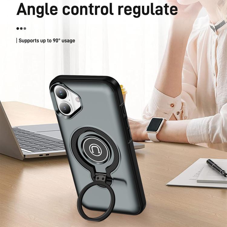 For iPhone 16 Plus Ring Holder Magnetic Phone Case