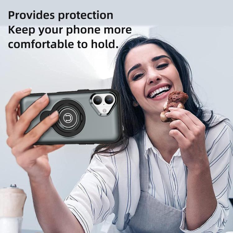 For iPhone 16 Plus Ring Holder Magnetic Phone Case