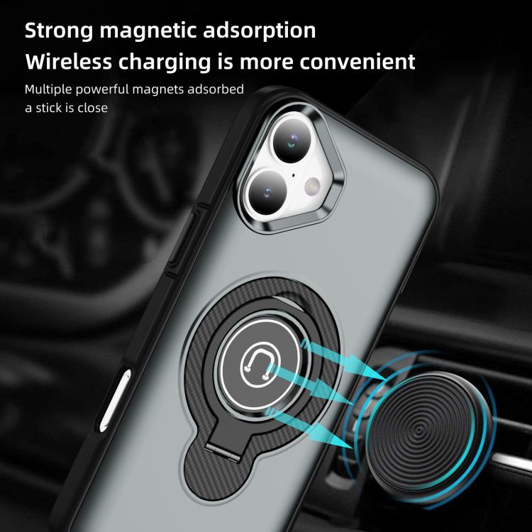 For iPhone 16 Plus Ring Holder Magnetic Phone Case