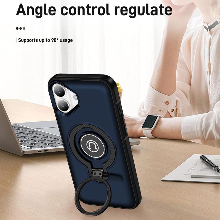 For iPhone 16 Plus Ring Holder Magnetic Phone Case