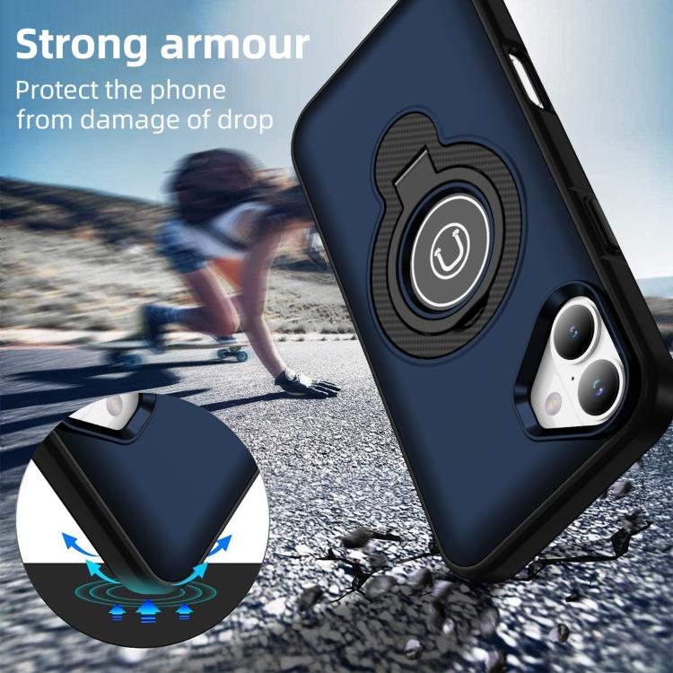 For iPhone 16 Plus Ring Holder Magnetic Phone Case