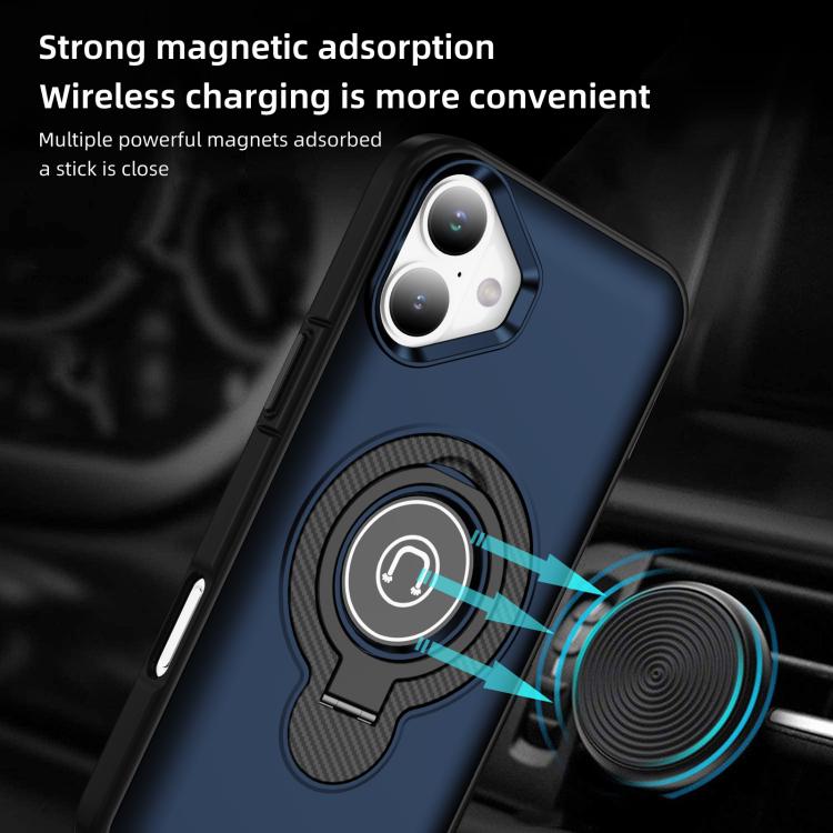 For iPhone 16 Plus Ring Holder Magnetic Phone Case