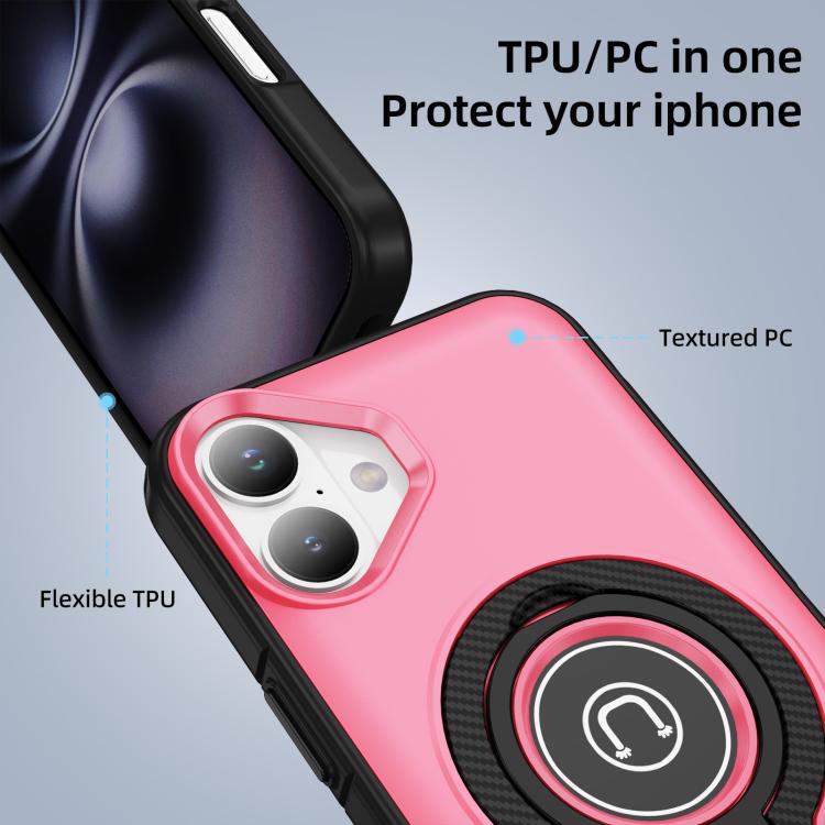 For iPhone 16 Plus Ring Holder Magnetic Phone Case