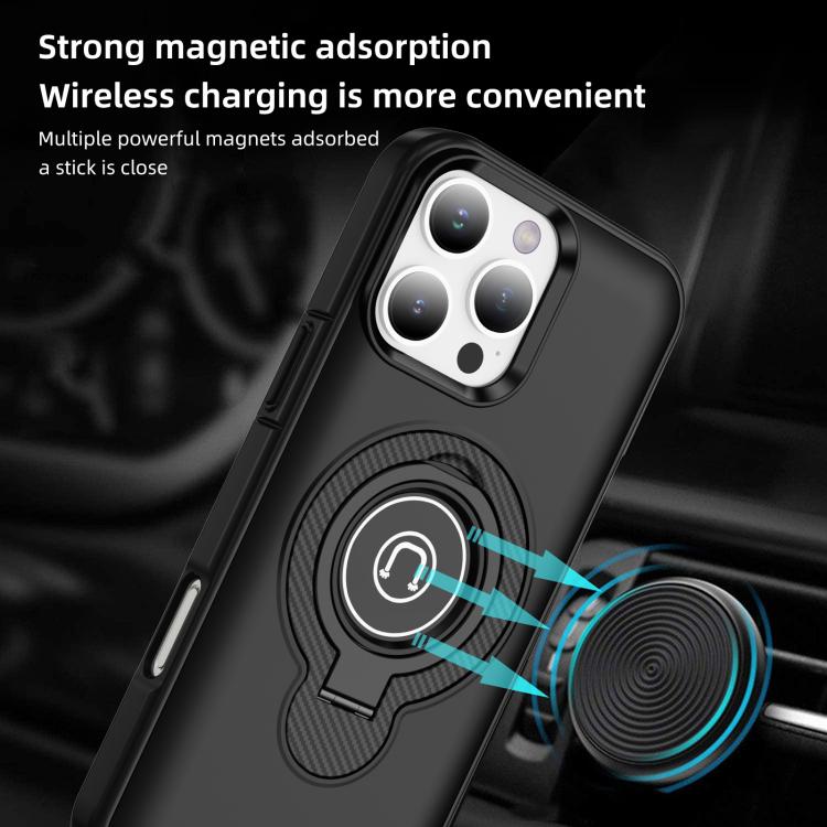 For iPhone 16 Pro Ring Holder Magnetic Phone Case