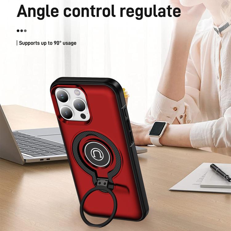 For iPhone 16 Pro Ring Holder Magnetic Phone Case