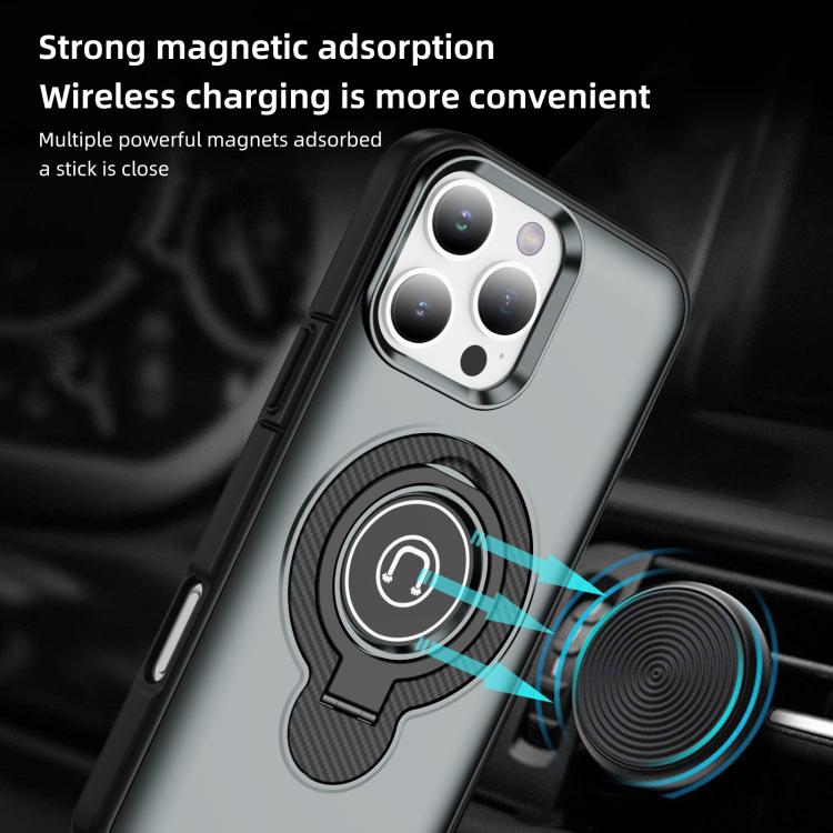 For iPhone 16 Pro Ring Holder Magnetic Phone Case