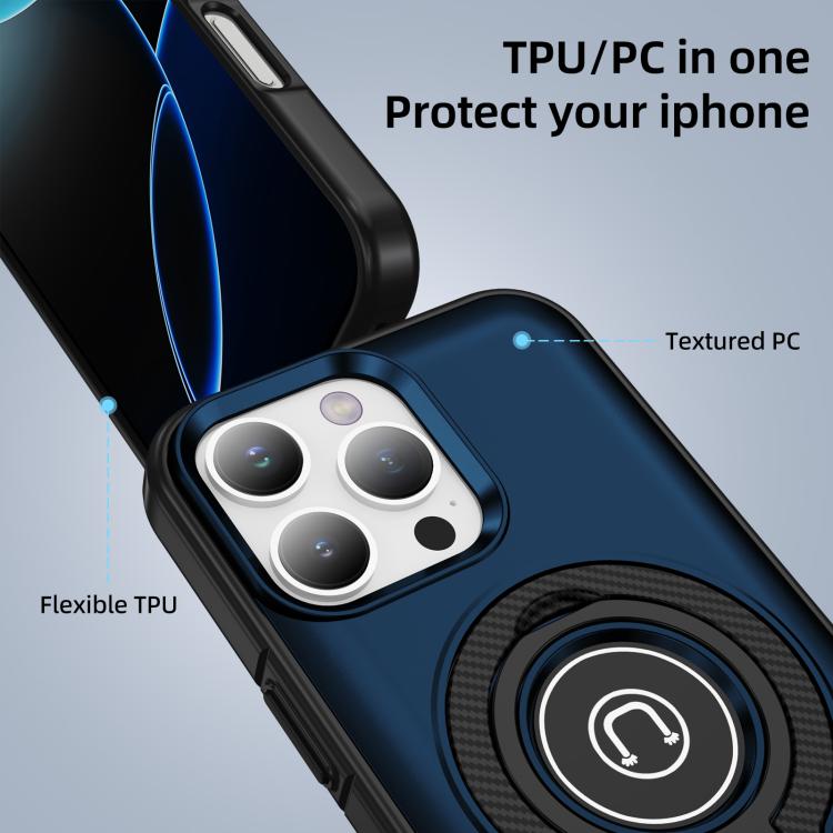 For iPhone 16 Pro Ring Holder Magnetic Phone Case