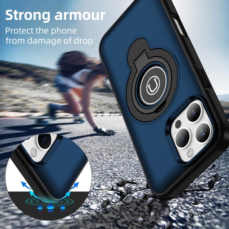 For iPhone 16 Pro Ring Holder Magnetic Phone Case