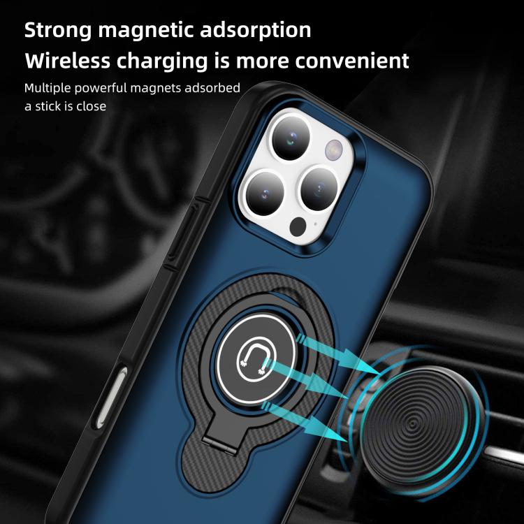 For iPhone 16 Pro Ring Holder Magnetic Phone Case