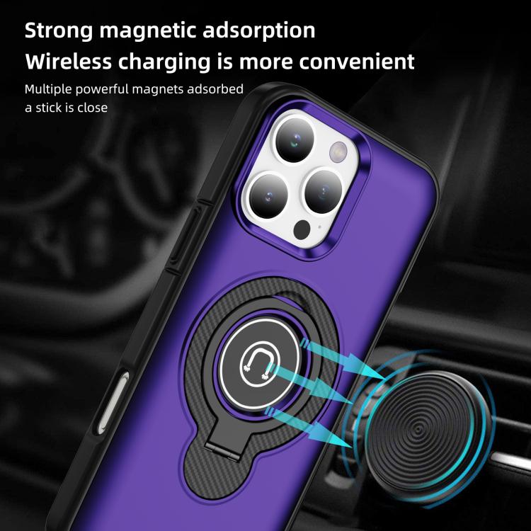 For iPhone 16 Pro Ring Holder Magnetic Phone Case