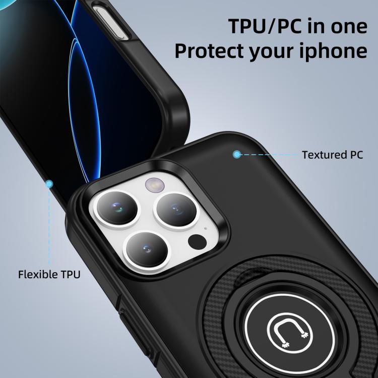 For iPhone 16 Pro Max Ring Holder Magnetic Phone Case