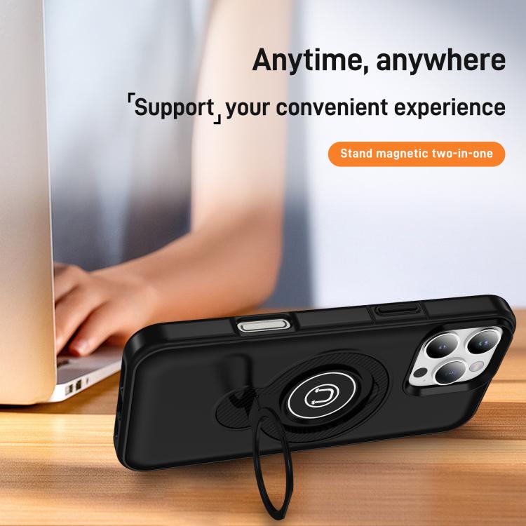 For iPhone 16 Pro Max Ring Holder Magnetic Phone Case