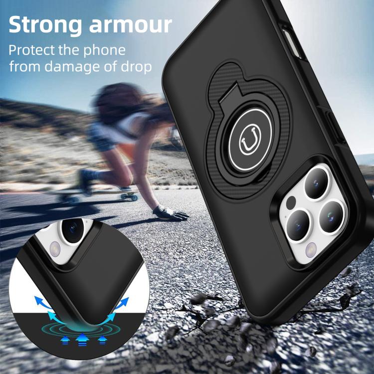 For iPhone 16 Pro Max Ring Holder Magnetic Phone Case