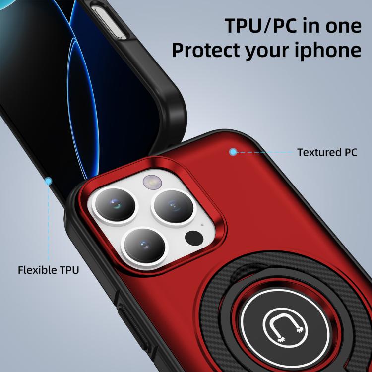 For iPhone 16 Pro Max Ring Holder Magnetic Phone Case