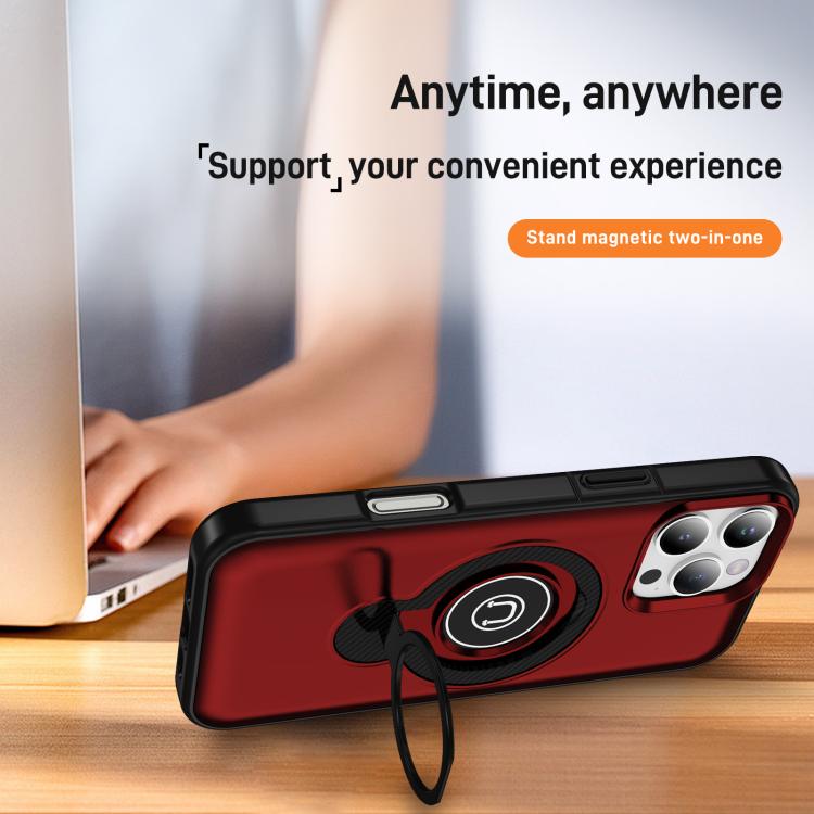 For iPhone 16 Pro Max Ring Holder Magnetic Phone Case