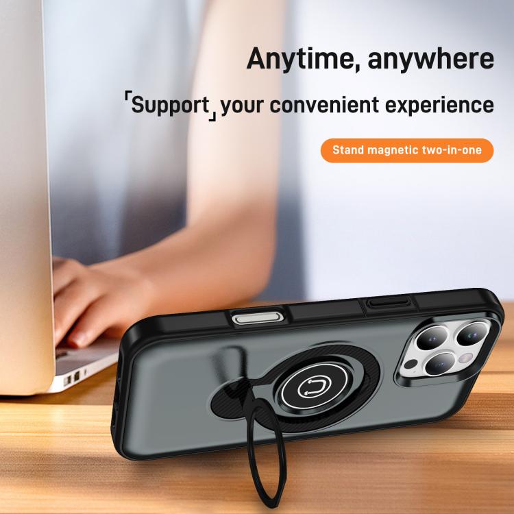 For iPhone 16 Pro Max Ring Holder Magnetic Phone Case
