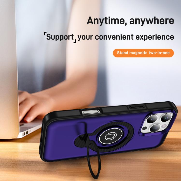 For iPhone 16 Pro Max Ring Holder Magnetic Phone Case