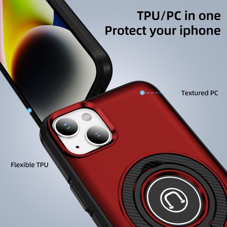 For iPhone 14 Ring Holder Magnetic Phone Case