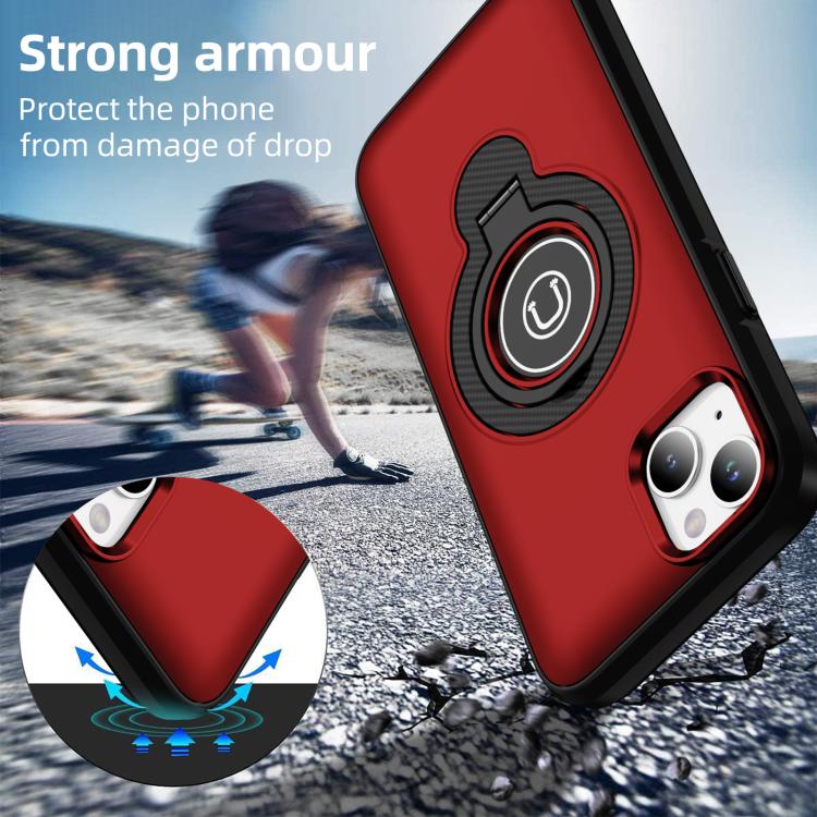 For iPhone 14 Plus Ring Holder Magnetic Phone Case