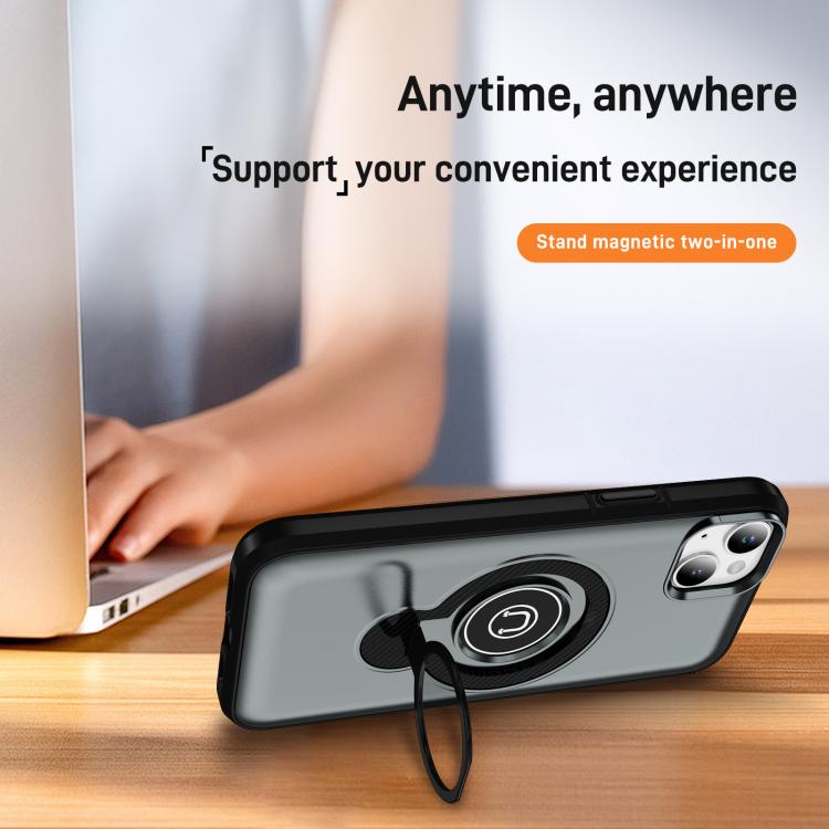 For iPhone 14 Plus Ring Holder Magnetic Phone Case
