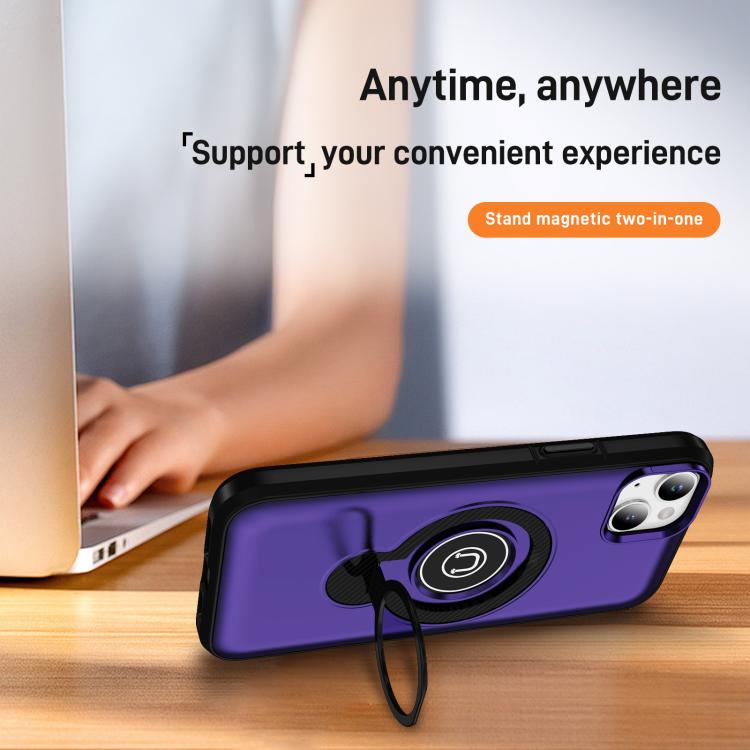 For iPhone 14 Plus Ring Holder Magnetic Phone Case