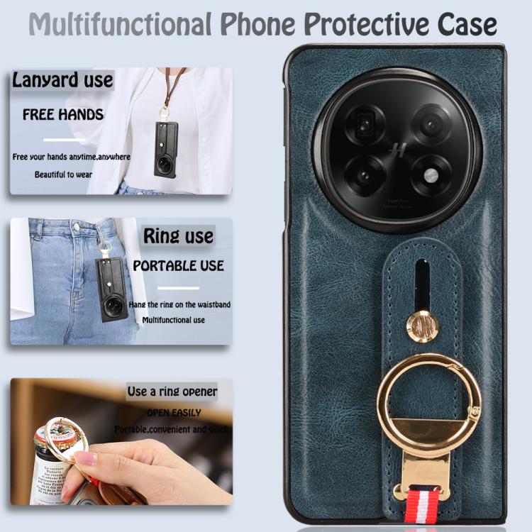 For OPPO Find N5 Wristband Leather Back Phone Case