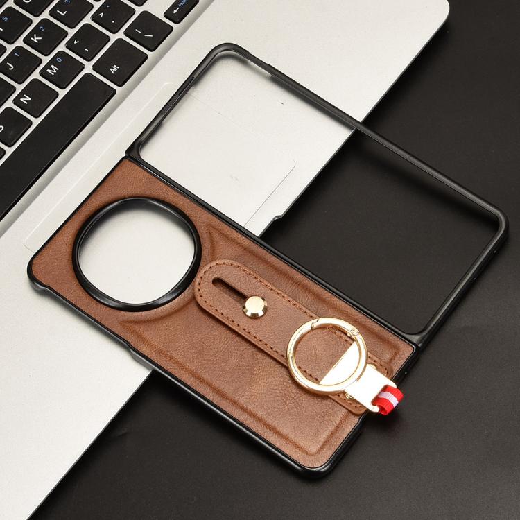 For OPPO Find N5 Wristband Leather Back Phone Case